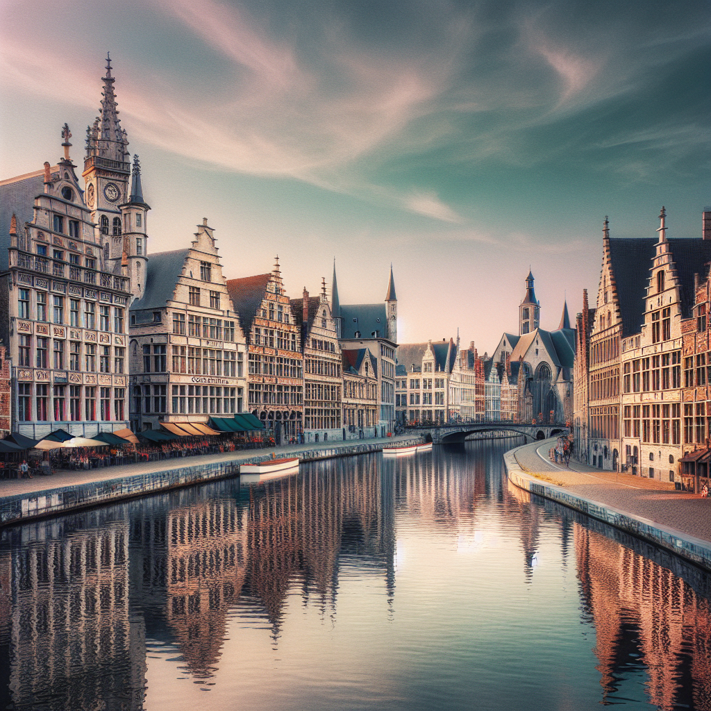 Graslei and Korenlei in Gent